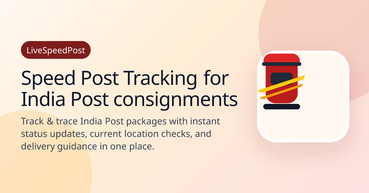 Speed Post Tracking - Track & Trace India Post Packages Online ...
